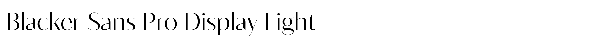 Blacker Sans Pro Display Light image